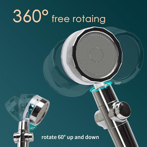 Solid Brass 59 Material Brass Finish High Pressure Massage Shower Head With Filter