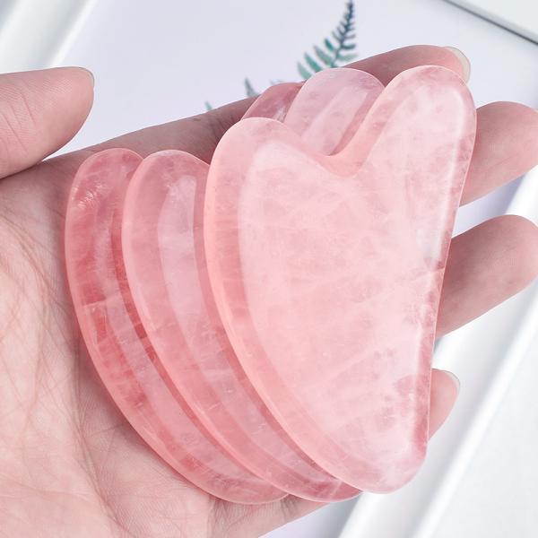 100% Natural Crystal Facial Face Quartz Roller Gua Sha Jade Roller for Skin Care Tools