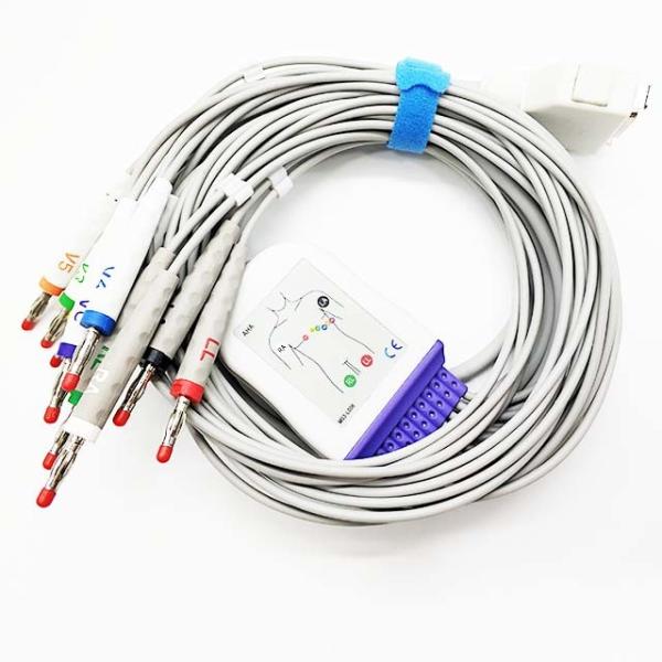 Монитор руководств ЭКГ ФД 10 водит и кабели, длина кнопок медицинская ЭКГ 3.6м э