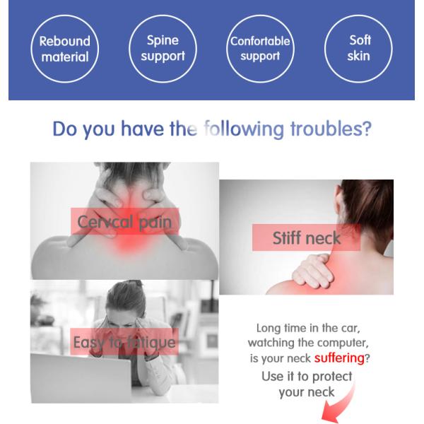 Travel Essential Memory Foam U Shaped Neck Travel Pillow for Car and Airplane Support