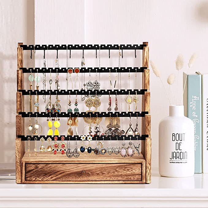 Large Capacity Stall Earring Display Stand Household Jewelry Necklace Rack Multi-layer Bracelet Storage Rack Display Racks