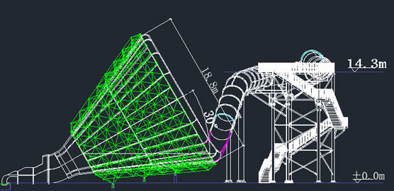 Водные горки стеклоткани большого оборудования тематического парка воды трубы взрослые коммерчески