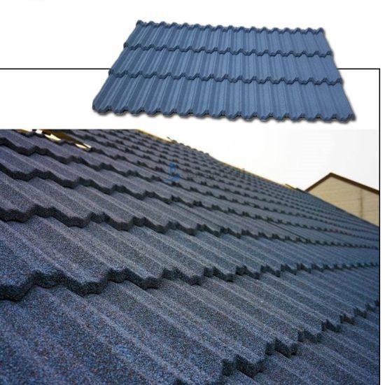 Villas Roof Classical Tile Shingle Tile Top Roof Tile Color Stone Coated Bond Tile AZ70 Metal Tile 50 Years Warranty