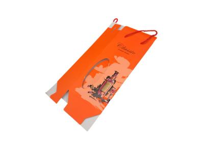Portable Red Wine Gift Box Packaging , Christmas Wine Bottle Gift Boxes