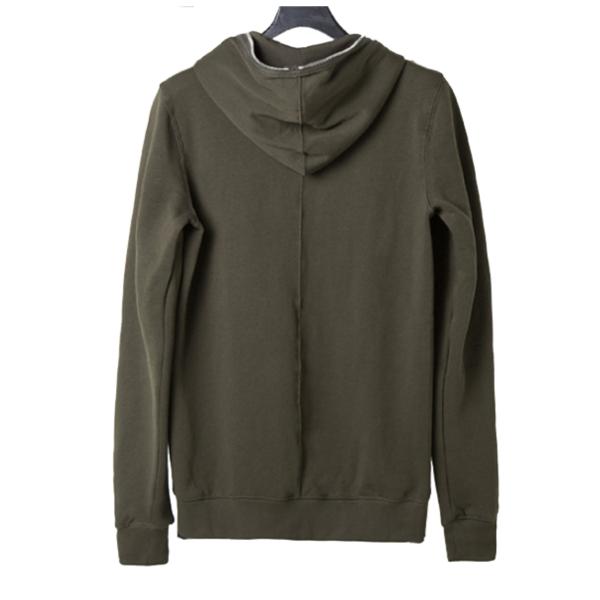 Wholesale bulk top quality solid color fleece fitness men casual full face zip hoodie