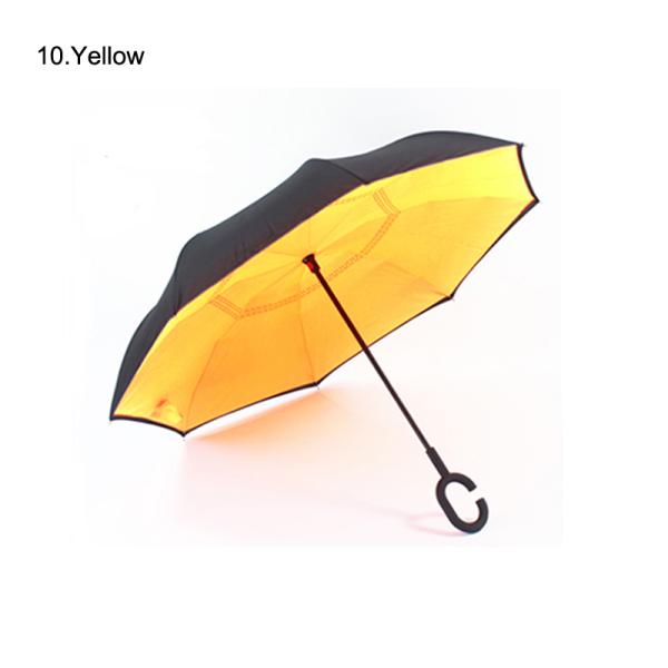 Colorful 23inch 8k 190T Pongee Personalized Compact Inverted Reverse C Handle Umbrella