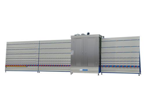 Plc Control Insulated Flat Glass Washing Machine / Equipments Low Noise