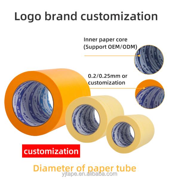 Automotive Painting Shield Protection Washi Masking Paper Tape with Custom Thickness