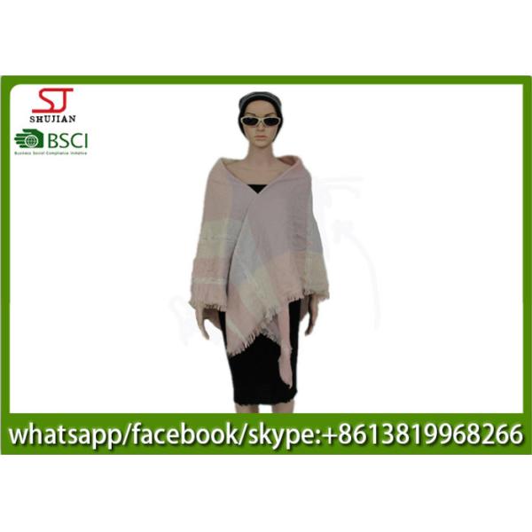 239g 140*140cm 100%Acrylic woven tassel circle poncho direct factory supply keep warm fashion scarf