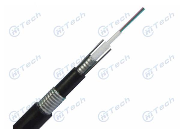 Outdoor Fiber Optic Cable Central Loose Tube Double Steel Tape Easy Installation