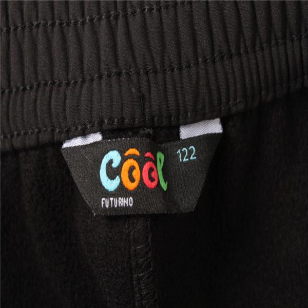 Black Kids Softshell Pants 92% polyester 8% elastic Children's Winter Clothes