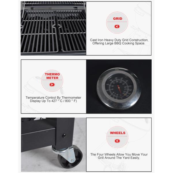 Charcoal Grill Outdoor With Side Tables Grate In Grate System Charcoal Grills Outdoor Cooking Grills Outdoor Cooking