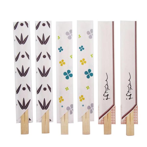 Bastões de bambu descartáveis ecológicos com impressão de logotipo personalizado em embalagem OPP