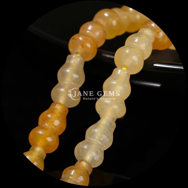 Gourd Shape Beads Crystal Gemstone Vase Shape  Loose Bead Strands for DIY Jewelry Making