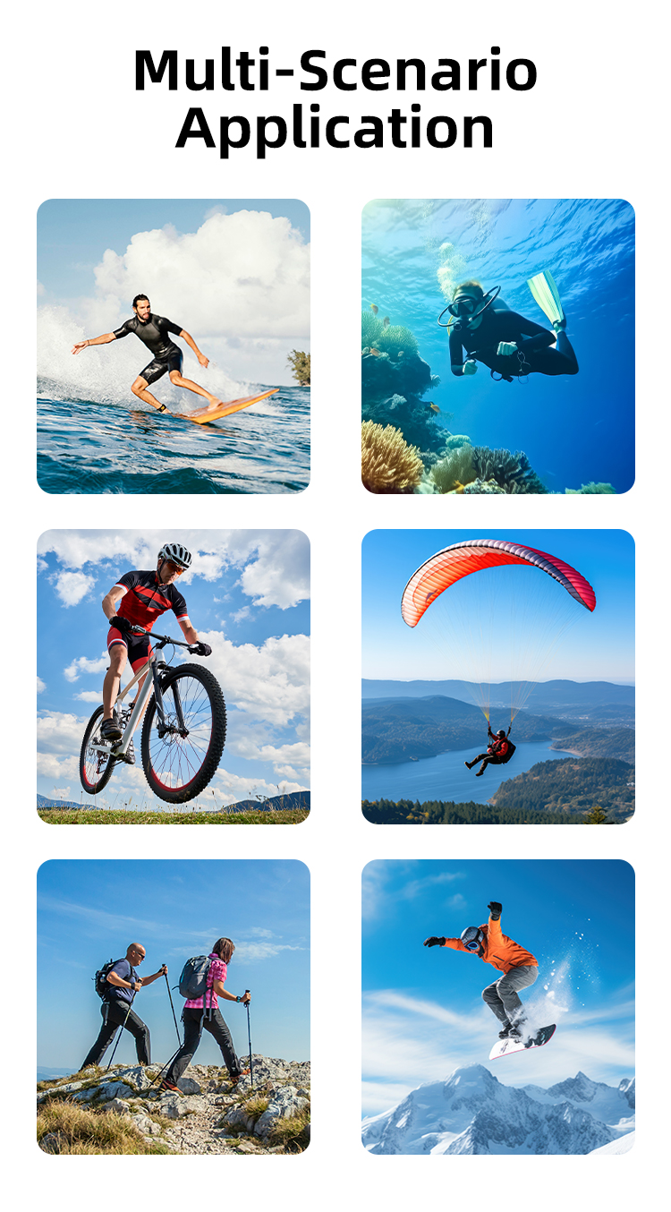 Newest HD 5K Dual Screen Action Sports Camera 30M Waterproof&Anti  Camera with Wifi Sport Camera for Surfing&Diving&Skiing