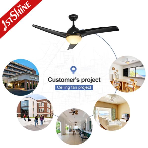 52 Inch DC Pure Copper 6 Speed Ceiling Fan with Light Kit and 3000K Color Temperature