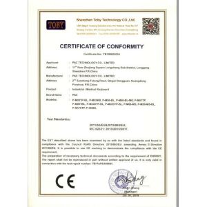 Shenzhen PAC Technology Co., Ltd Certifications