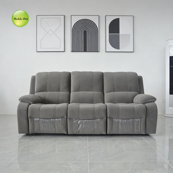 Charcoal Reclining Sofa & Chair: Durable Fabric, Overstuffed Comfort – Perfect for Cozy Contemporary Interiors