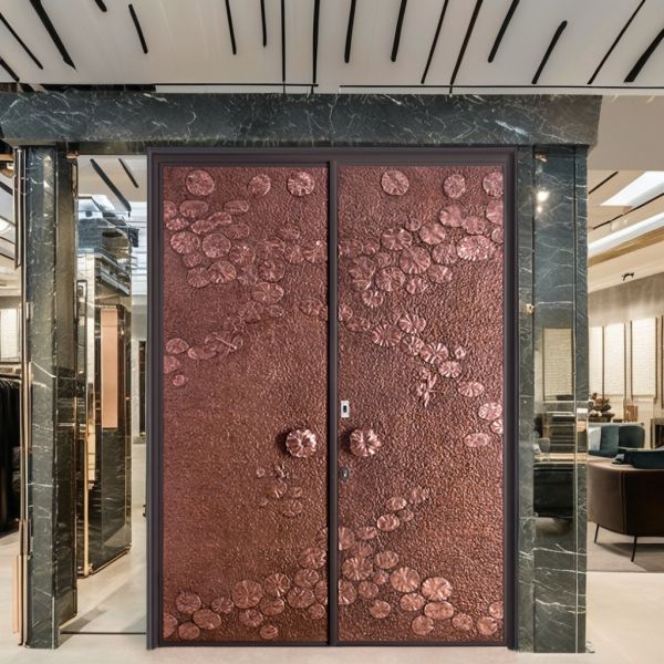 Modern Luxury Home Entry Doors Anti Theft Manual Swing Entrance Door
