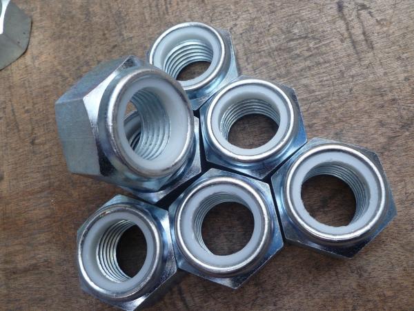 Hexagon Nylon Insert NUT,HEX LOCK NUT DIN 982,Blue & White Zinc Plated surface,M3~M56