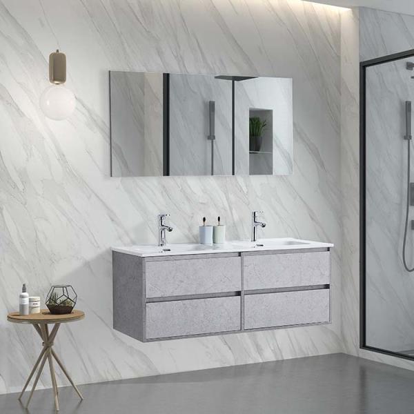 Allure European Style Bathroom Furniture Cabinets Floating Bath Top Double Sink