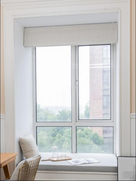 Europe Japan new China style white Plain linen curtain Roman blind for bedroom living reading dinning room balcony