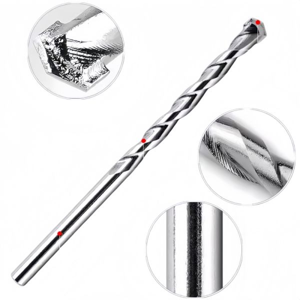Nickel Plated Masonry Drill Bits 3 - 12mm Tungsten Drill Bit Set Corrosion Resistant