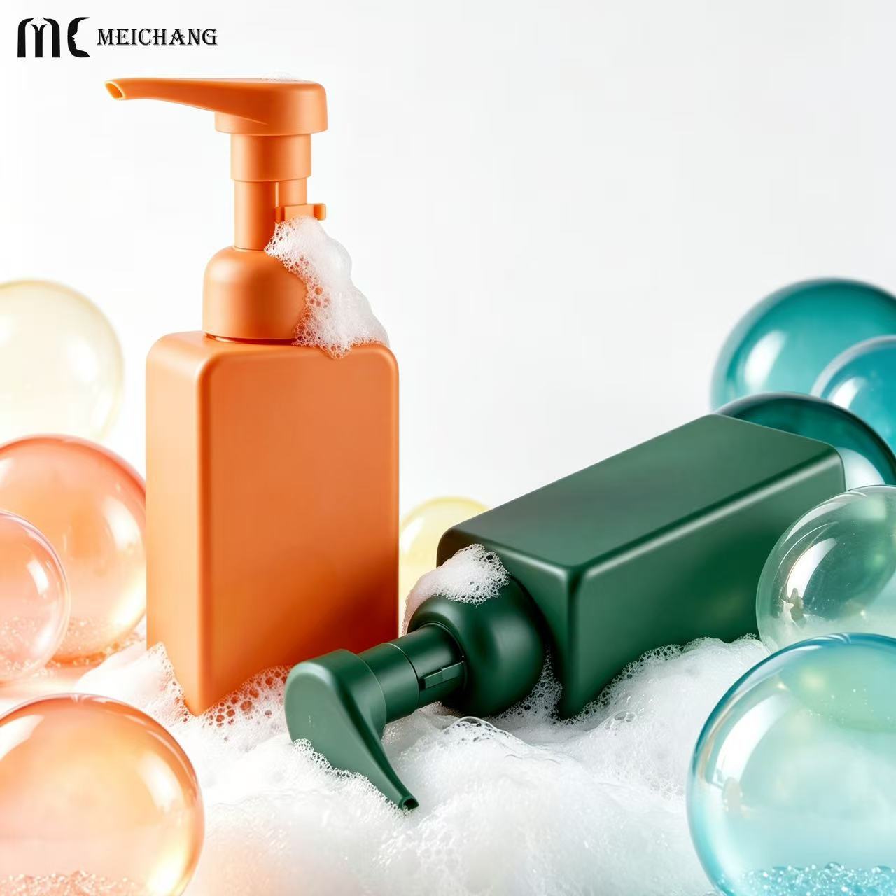 500ml / 600ml Refillable Square PET Foaming Pump Bottle, with a 1.5cc foaming dispenser(MC-1806)