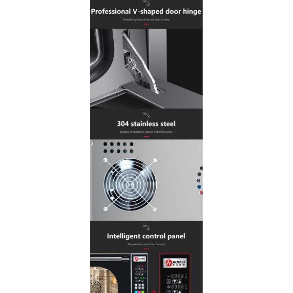 Stainless Steel Digital Glass Countertop Convection Oven for Bakery Bread Production