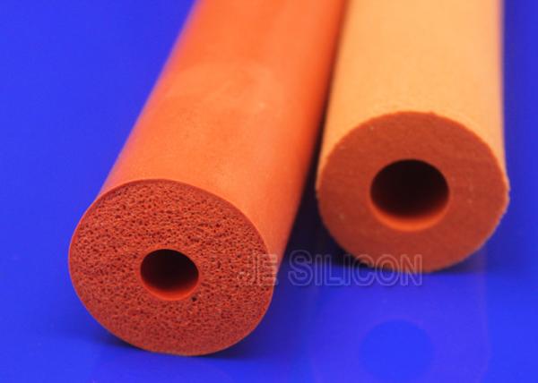 Thermal Insulation Silicone Foam Tube Buffed Surface 4-80mm Wall Thickness