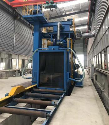 Heavy Duty Beams Roller Conveyor Blast Machine With Cartridge Filter Dustless