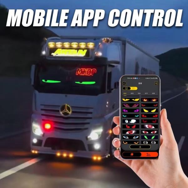 5VDC USB/2A Headlight Red Devil Eye Truck Windshield LED Sign Demon Eye Led Headlight For Motorcycle