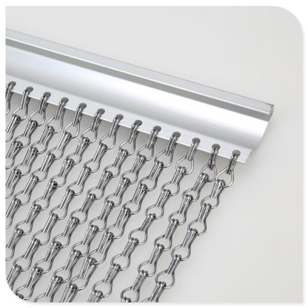 Anodized Aluminum Chain Curtain , Metal Chain Link Curtains For Hair Salon Screen