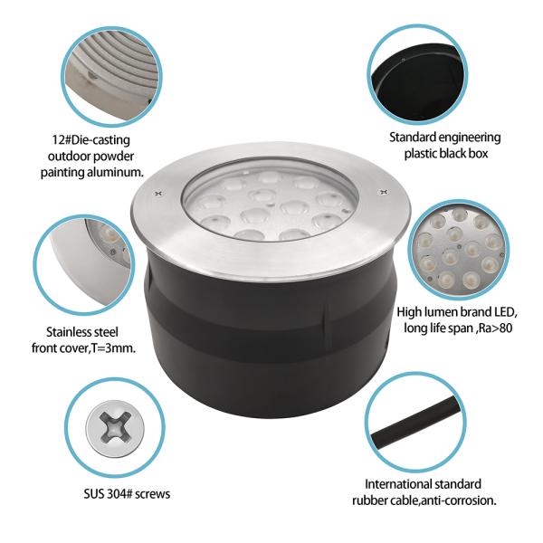 12w 24w 36w Outdoor LED Underground Light Buried Lamp Staircase Step Light