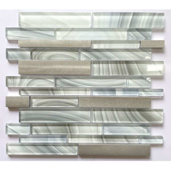 China Latest Mixed Color Glass Crystal Mosaic Tiles Bathroom Wall Tile