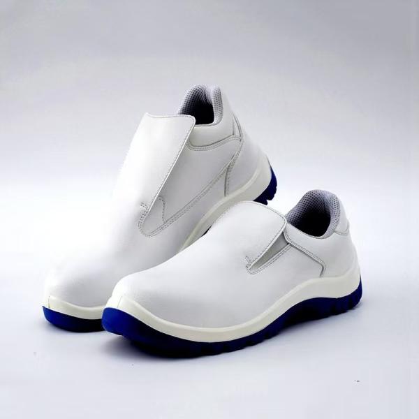 White ESD Kichen Safety Shoes Steel Toe, Anti-Smash Cleanroom Approved
