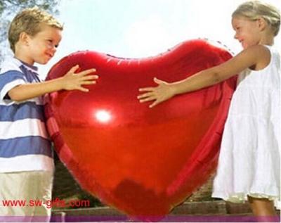 75cm Large aluminum Inflatable Foil balloons lovers heart balloon gift Helium Balloon
