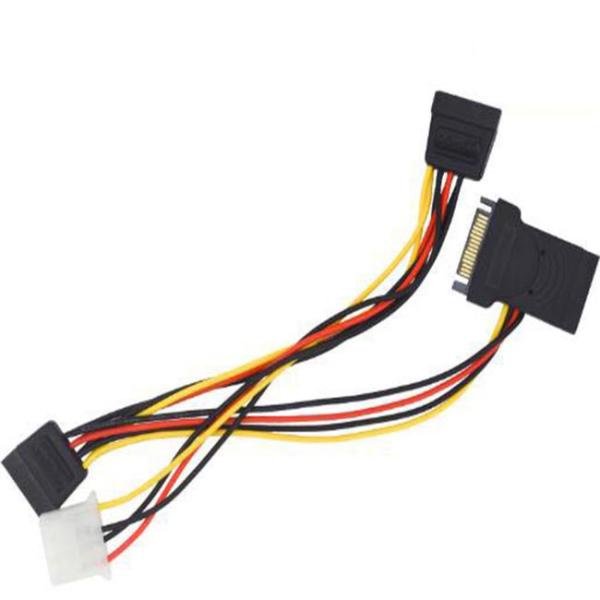 PVC 50cm SATA Power Cord 15Pin Sata Male To Female Extension Cable