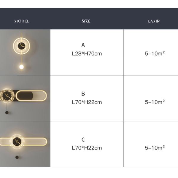 Modern Style Design Wall Lamp For Living Room Bedroom Background Hotel Clock Wall Lamp(WH-OR-252)