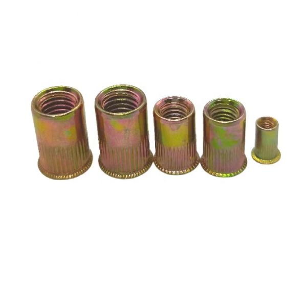 M3-M6 Carbon Steel Reduced Head Rivet Nuts With Zinc Plating and Knurled Body RH-KB