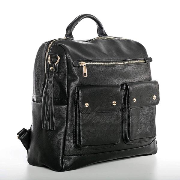 Stylish Travel Bag for Parents Faux vegan leather diaper bag