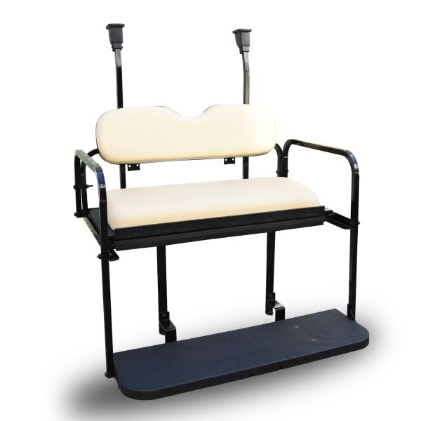 Golf Cart 2N1 Rear Flip Back Seat Kit For Club Car Precedent - Beige