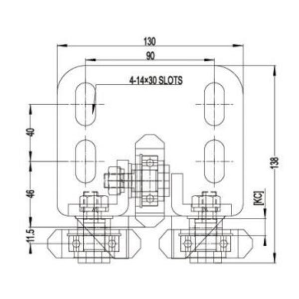 10mm/16mm SS304 Roller Guide Shoe Passenger Elevator Spare Parts