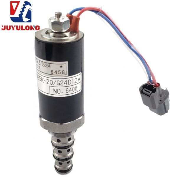 JUYULONG Safety Locking Solenoid Valve YN35V00005F1 for Kobelco SK200 250 260-2-5/G24D12A Construction Machinery Parts