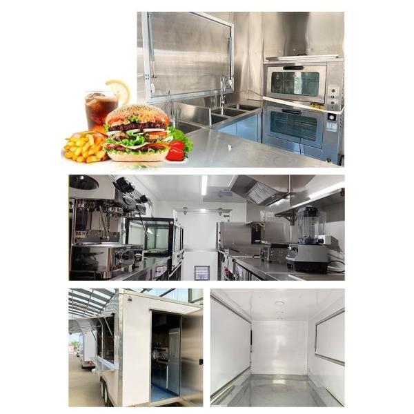 Garment Shops Used Square Food Trailer Kiosk Truck with Top Sale Ice Cream Machine