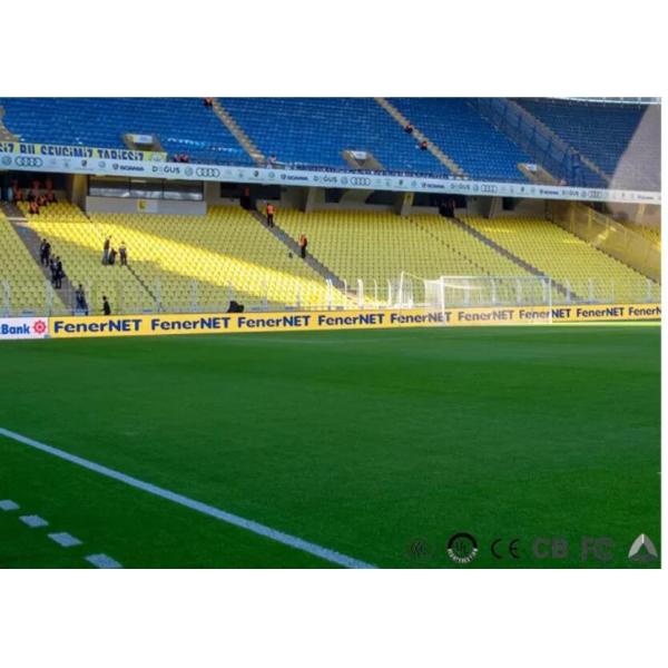 P8mm Football Stadium Advertising Boards , 8000cd Perimeter LED Screen