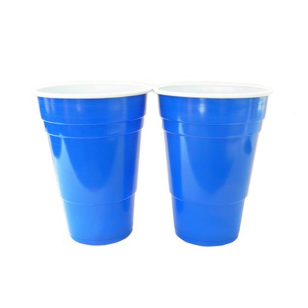 425Ml 14 Oz PP Disposable Party Cups Blue Beer Pong Flip Cup Wine Beer Cup