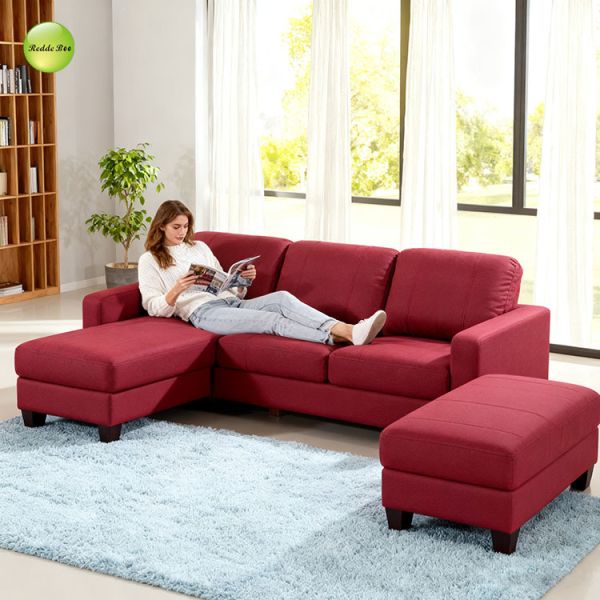 Contemporary Oversized Microfiber Sectional Couch Fabric Lounge Custom