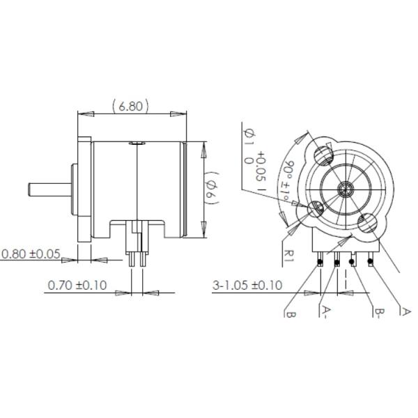мотор миниатюры Stepper мотора 6mm камеры 3.3V шагая с 4 штырями