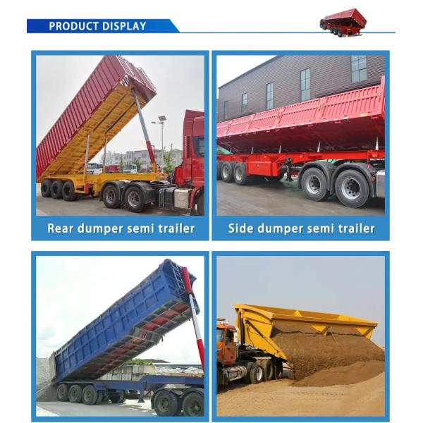 Africa 3-Axles tipping Coal mine transportation SemiTrailer: Engineered for Efficient Transportation and Unloading of Sand/Coal
